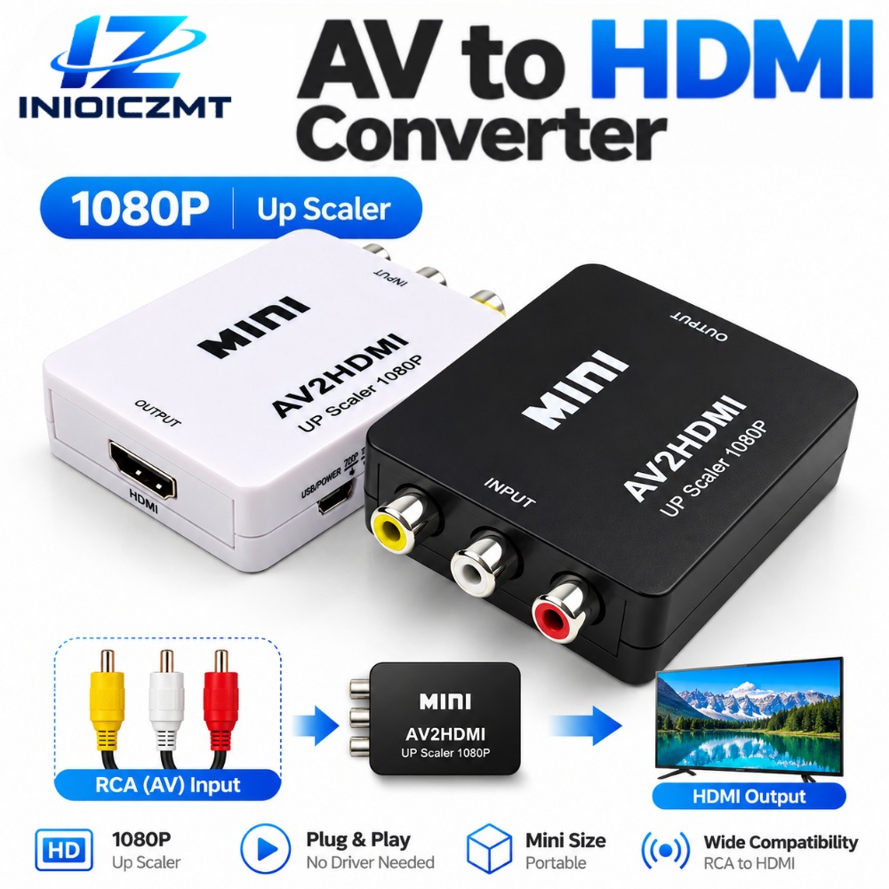 Retro Gaming N64 - Conversor RCA AV para HDMI 1080P,
