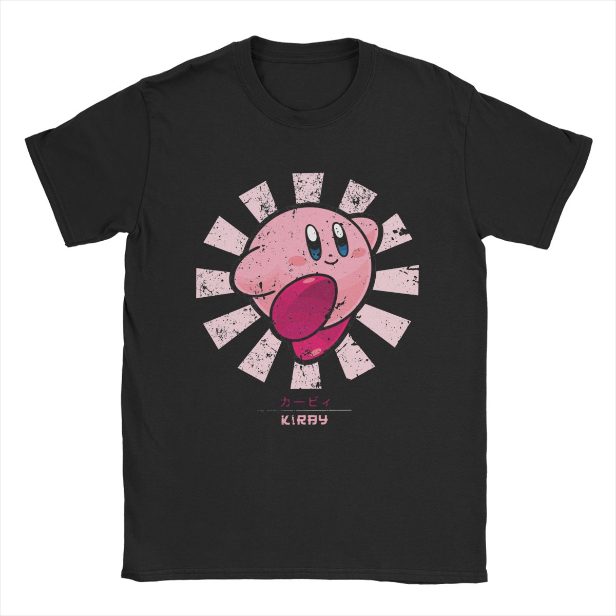 Retro Gaming T Shirt - Camisetas retrô japonesas Kirbys para homens